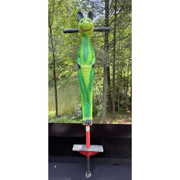 Rare Blazon 1965 Child's Blow Mold Flintstone's Hoppy Hopparoo Pogo Stick -2